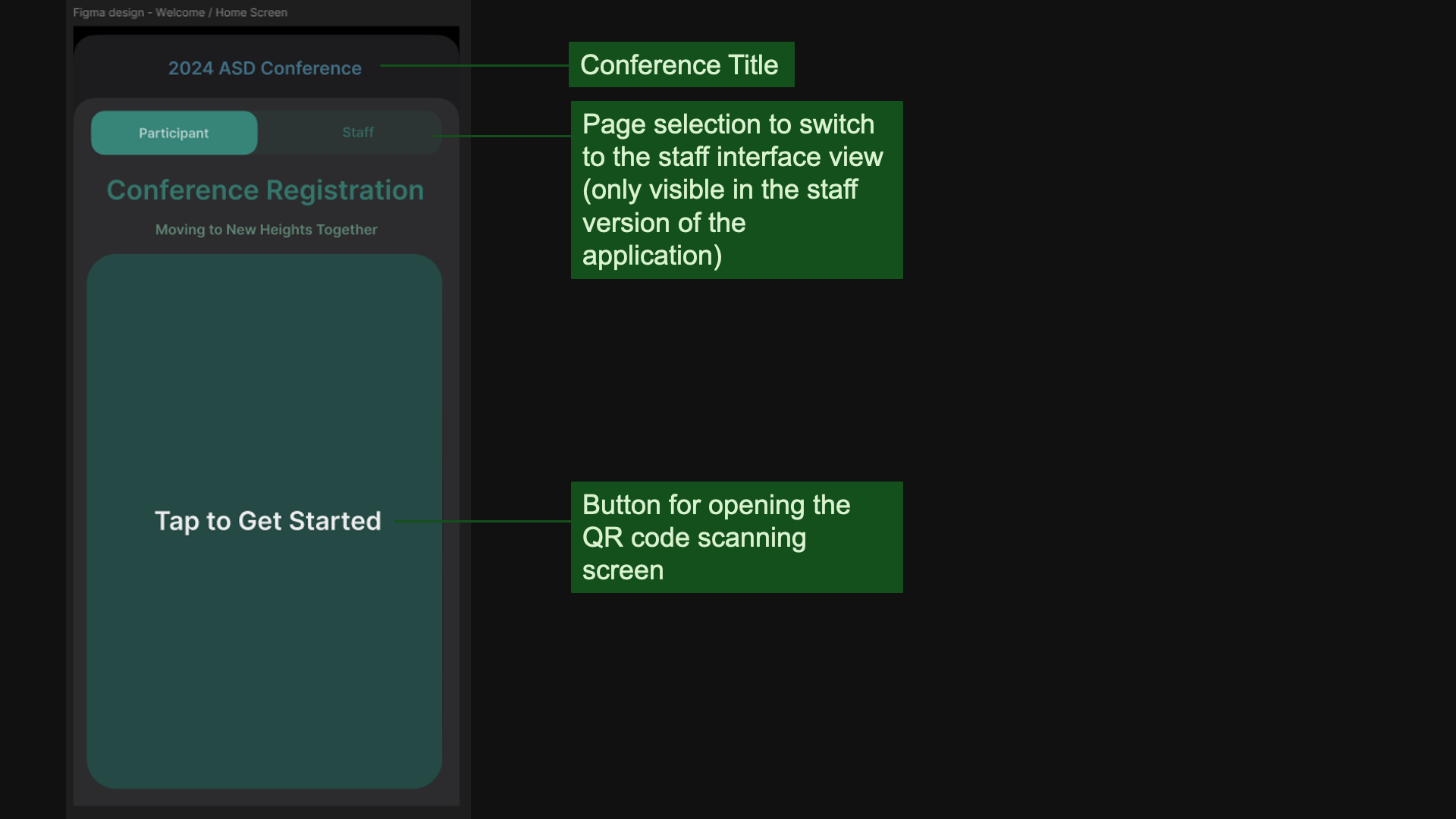 Attendify Welcome Screen - Participant Interface