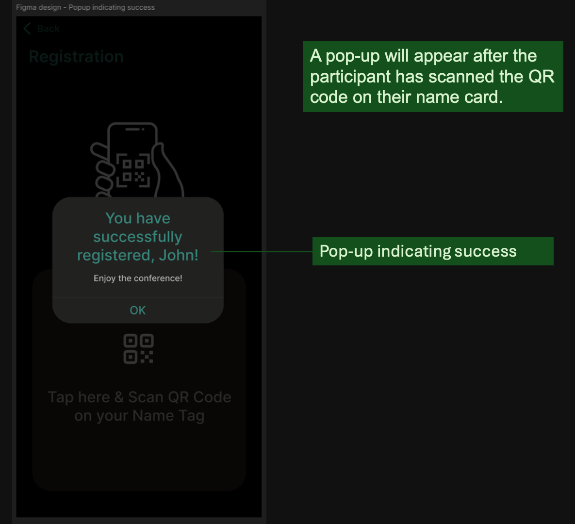 Attendify Success Registration Popup