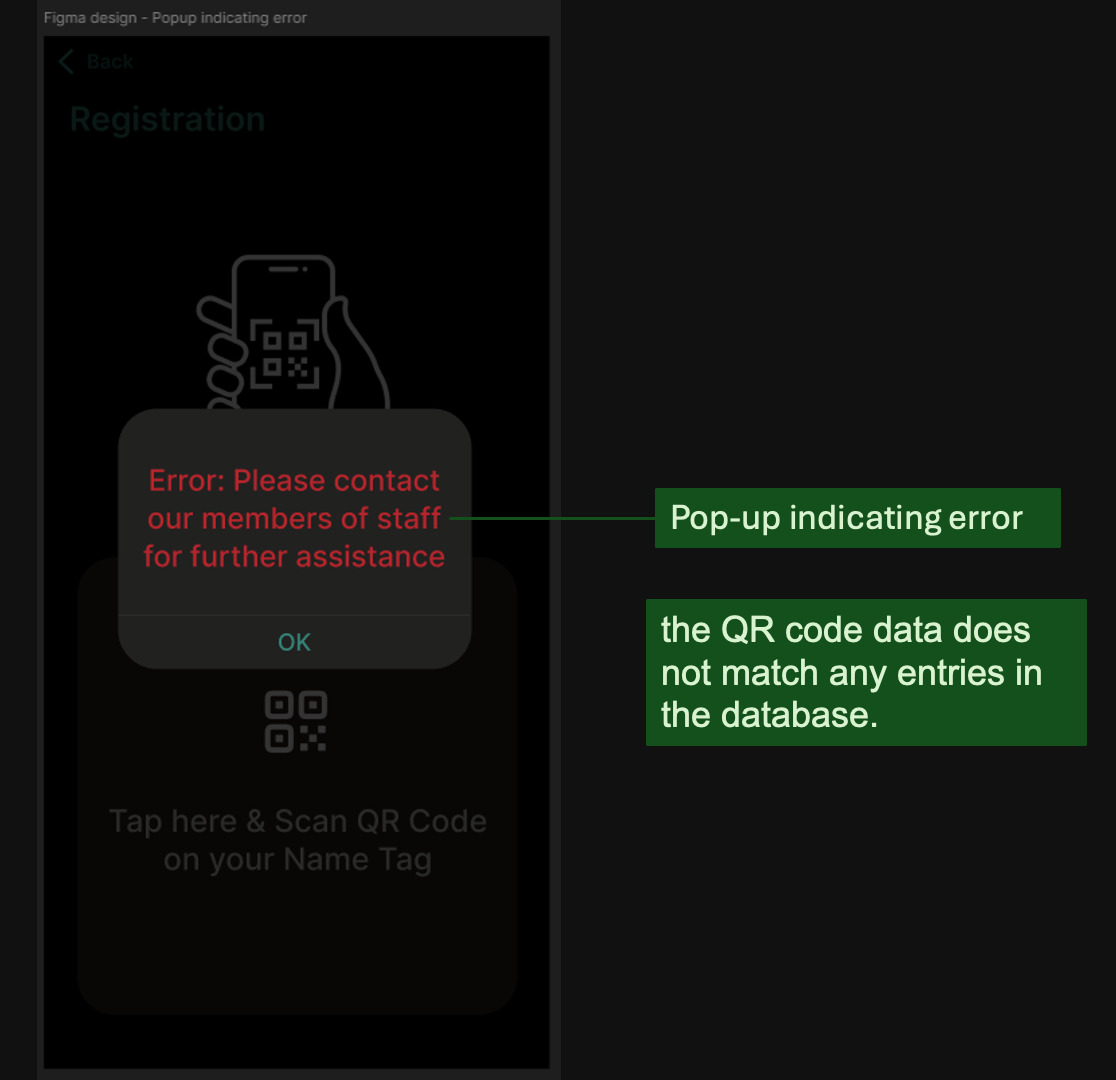 Attendify Error Registration Popup