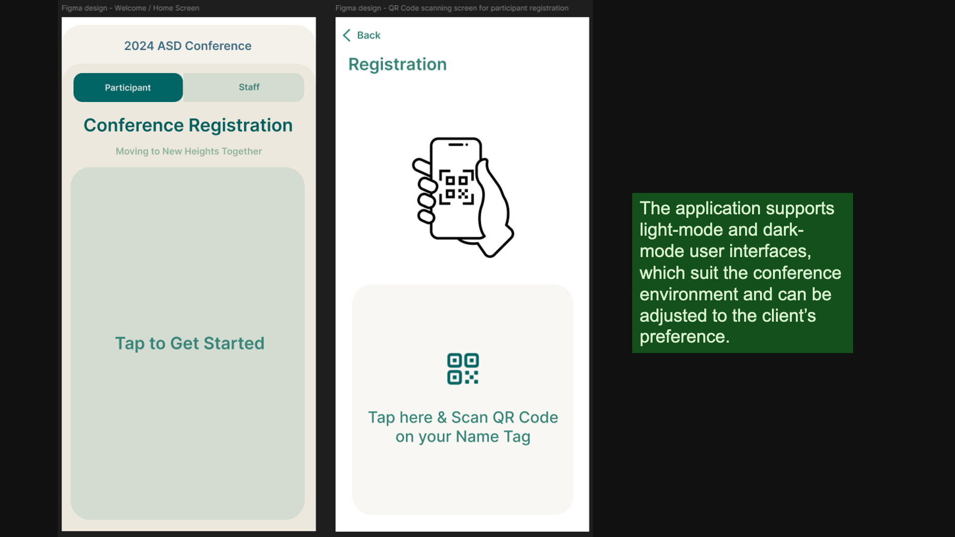 Attendify Light and Dark Mode Comparison